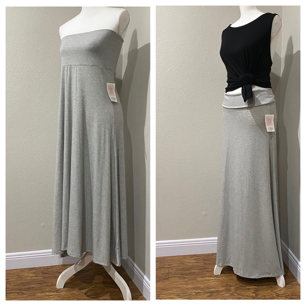 LULAROE XS NWT Heather Gray Maxi Yoga Skirt